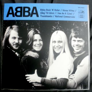 Abba 10 " Rare Vinyl Rikky Rock N Roller White Label Hovas Vittne Sang Till Gorel