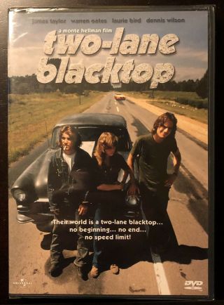 Two Lane Blacktop Real Dvd James Taylor Dennis Wilson Rare Anchor Bay