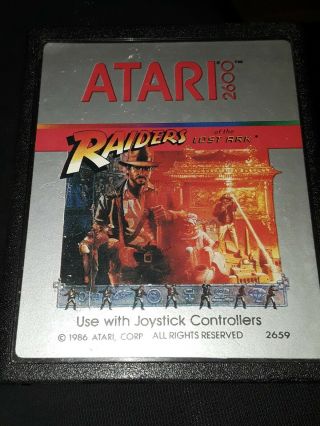 Raiders Of The Lost Ark Game Cartridge (atari 2600,  1982) Misprint Rare