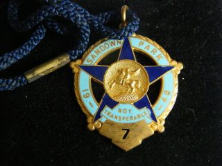 Rare 1948 Sandown Park Members Badge Number 7