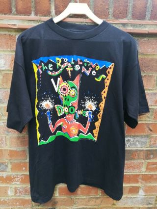 Rare 1995 Rolling Stones " Hoodoo U Voodoo Lounge " World Tour Concert T Shirt Xl