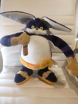 Big The Cat 14 " Plush Toy - Great Eastern - Rare Sonic The Hedgehog Character
