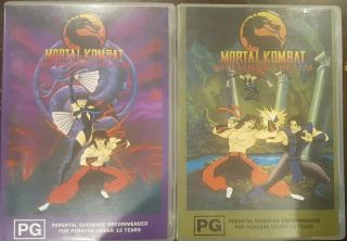 Mortal Kombat Defenders Of The Realm Rare Dvd Volume 1 & 2 Cartoon Tv Series