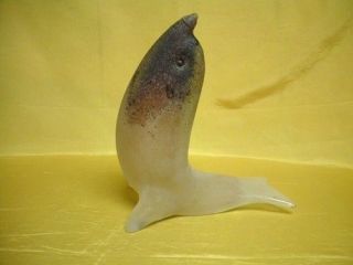 Rare Mid Century Raymor Art Glass Seal Animal Figurine Sticker Signed