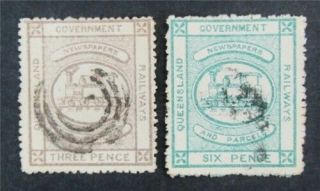 Nystamps British Australian States Queensland Stamp Unlisted Rare