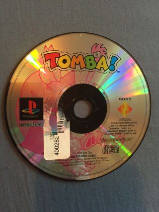 Tomba (sony Playstation 1,  1998) Rare Ps1 Disc Only