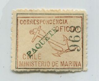 Chile 1907 Official Navy Marina Oficial Stamp Very Rare 73987