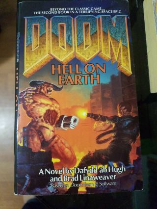 Doom: Hell On Earth 2 By Brad Linaweaver And Dafydd Ab Hugh.  Rare 1995 1st Print