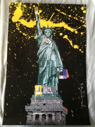 Mr Brainwash Statue Of Liberty Rare Large Poster Print 914mm H X 610mm W