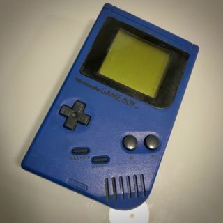 Grt Large Nintendo Gameboy Rare Blue Handheld Console Dmg - 01