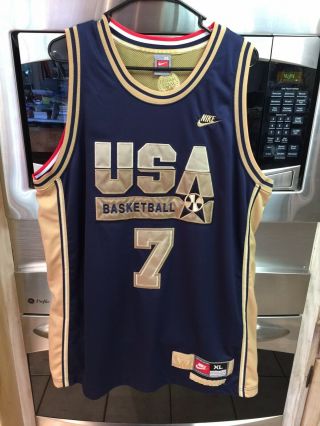 Rare Nike 1992 Usa Olympics Dream Team Larry Bird Basketball Jersey Extra Large