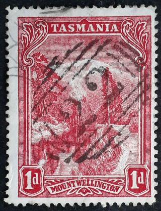 Rare Undated Tasmania Australia 1d Red Pict Stamp Num Cds 22 - Cleveland