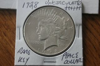 1928 Rare Key Unc,  Peace Dollar