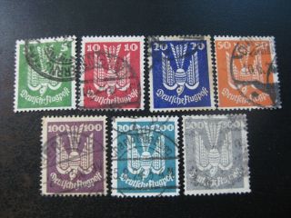 Deutsches Reich Mi.  344 - 350 Rare Airmail Stamp Set Cv $420.  00
