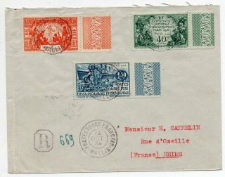 1934 Wallis & Futuna Islands To France Reg Cover,  Cv $460.  00,  Very Rare
