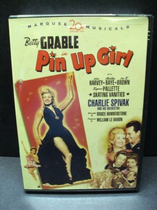 Pin Up Girl - Betty Grable - Martha Raye - Rare 20th Fox Musical Dvd