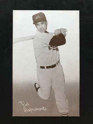 1963 Red Stat Back Exhibit Baseball - Bob Aspromonte - Houston Colt.  45s - Rare