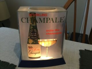 Vintage Champale Rare Light Up Dealer Sign - Light & Bubbles
