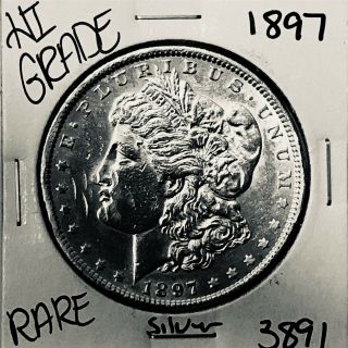 1897 Morgan Silver Dollar Hi Grade U.  S.  Rare Coin 3891