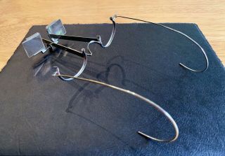 Rare Antique Vintage magnifying eyeglasses,  jeweler/watch maker spectacles 2