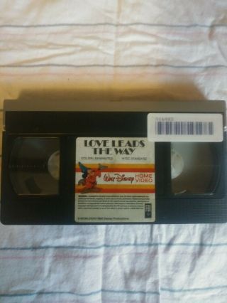 Walt Disney Home Video Love Leads The Way 1984 White Clamshell Rare VHS Vintage 4