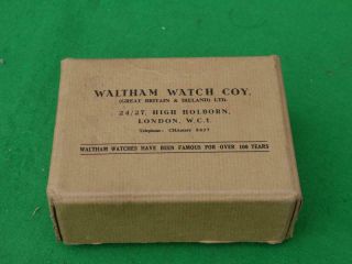 Rare Antique Vintage Waltham Pocket Watch Cardboard Box Outer