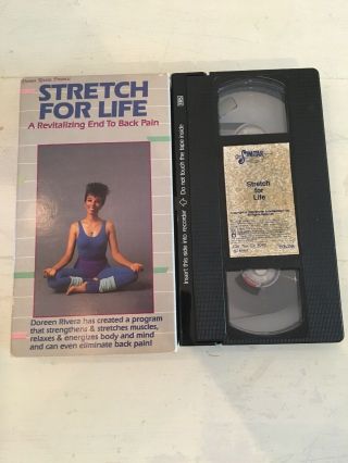 Rare Doreen Rivera’s Stretch For Life Vhs A Revitalizing End To Back Pain Rare