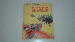 Rare Walt Disney Argentine Book Comic " El Dr.  Eimug Mickey En La Estratosfera "