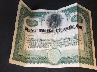 Rare Giroux Consolidated Mines Company Ely Nv Coppermines Corp Stock Certificate