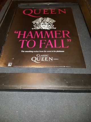 Queen Hammer To Fall Rare Radio Promo Poster Ad 2