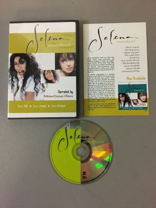 Rare & Oop Selena Quintanilla Remembered Dvd Authentic 2005