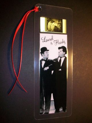 Laurel & Hardy Comedy Classic Rare Movie Memorabilia Film Cell Bookmark