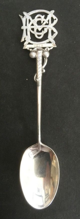 Rare 1916 Solid Silver Golf Spoon - Bm Or Mb Golf Club