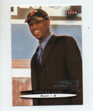 2003 - 04 Fleer Ultra Lucky 13 Dwyane Wade Rare Rookie Rc /500 Miami Heat Hof