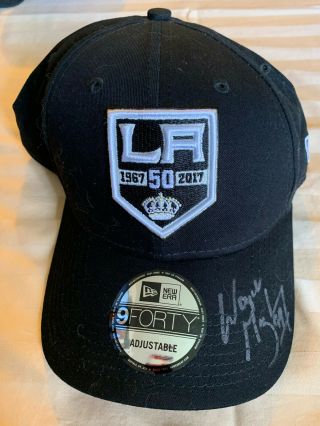 Wayne Gretzky Autographs Kings 50th Anniversary Cap Rare In Person Signed Hat