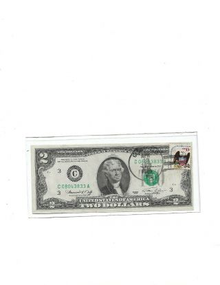1976 $2 Two Dollar Bill,  First Day Of Issue Stamp Pa.  K - 234 (rare)