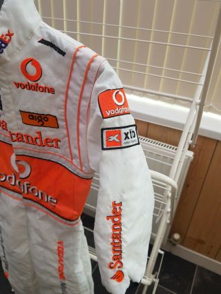 Vodafone Mclaren Mercedes Kids Race Suit F1 Rare Hamilton Button Uk Size medium 5