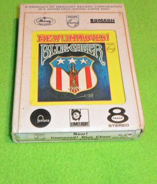 Blue Cheer / Improved / 8 Track Tape / Rare 1969 In Sleeve