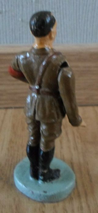 rare german ELASTOLIN Fuhrer Figure brown uniform movable arm - WWII 2