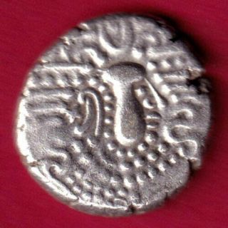Ancient India - Gadhaya Dynasty - Kings Portrait - Rare Silver Coin Bf19