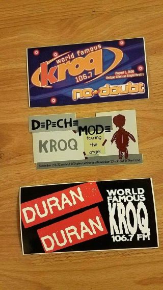Oop Rare Kroq Stickers Duran Duran No Doubt