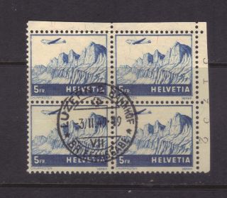 Stamps Switzerland Sc C34 Rare Block Of 4