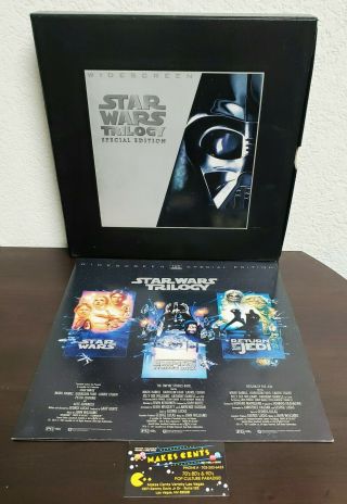 Star Wars Trilogy Special Edition Widescreen Laserdisc Clv Box Set Rare