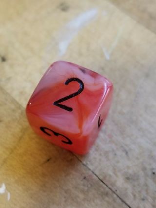 Chessex Dice Mystic Or Mystique Red,  Single D6 / Oop And Extremely Rare,  Vhtf