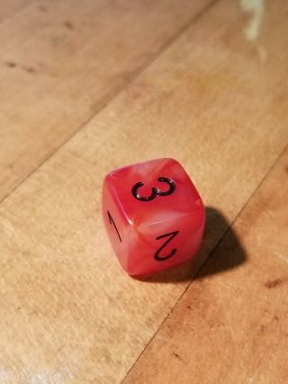 Chessex dice mystic or mystique red,  single d6 / oop and EXTREMELY rare,  vhtf 5