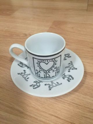 Keith Haring Vtg (konitz) Espresso Cup & Saucer Demitasse Rare