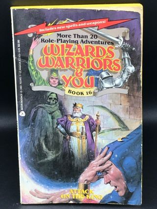 Wizards,  Warriors & You Rpg Book 16 Avon First 1st Printing 1986 Rare D&d