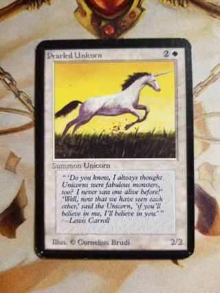 1993 Mtg Alpha Pearled Unicorn 1 Vintage Magic