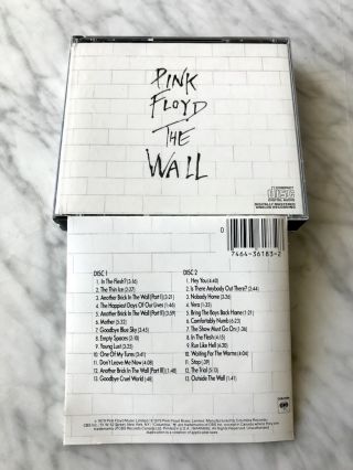 Pink Floyd The Wall 2 CD MADE IN JAPAN Columbia C2K 36183 RARE OOP Roger Waters 4