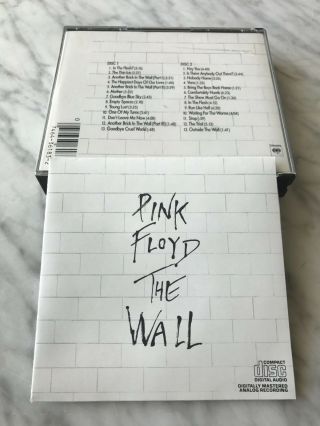 Pink Floyd The Wall 2 CD MADE IN JAPAN Columbia C2K 36183 RARE OOP Roger Waters 5